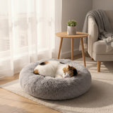 Winter Plush Round Pet Bed
